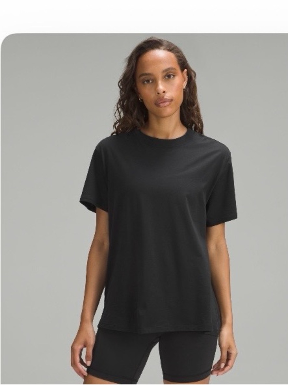 Lululemon All Yours Black Short Sleeve shirt Size 0 (fits like a small)